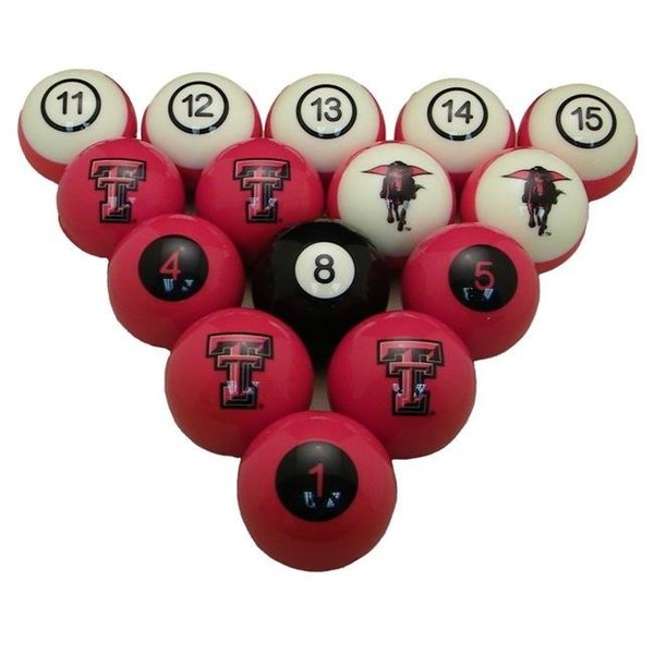 Wave7 Wave7 TXTBBS200N Texas Tech University Billiard Ball Set - Numbered TXTBBS200N